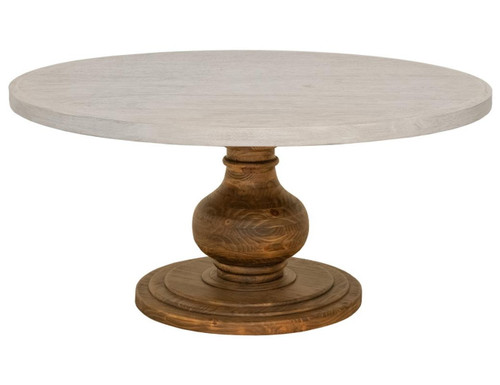Lumiere - Round Pedestal Table - Brown