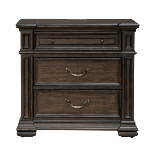 Provence Park - Nightstand With Charging Station - Chateau Brown