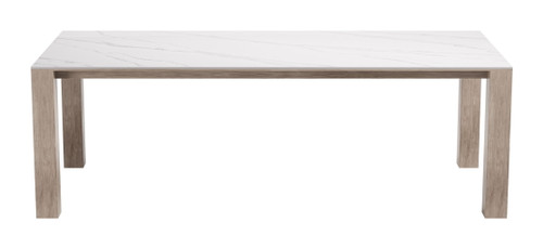 Leilani - Rectangular Dining Table - White / Light Brown