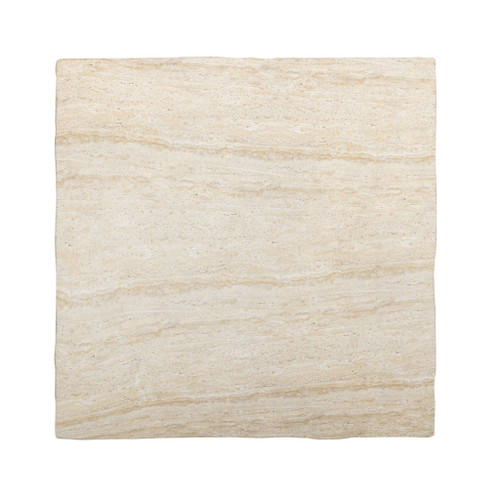 Roxanne - Faux Slab Indoor / Outdoor Large Coffee Table - Travertine