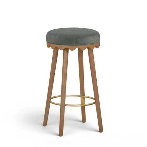 Oodle - Performance Vegan Mohair Light Walnut Stool