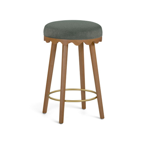 Oodle - Performance Vegan Mohair Light Walnut Stool