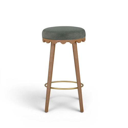 Oodle - Performance Vegan Mohair Light Walnut Stool