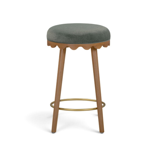 Oodle - Performance Vegan Mohair Light Walnut Stool