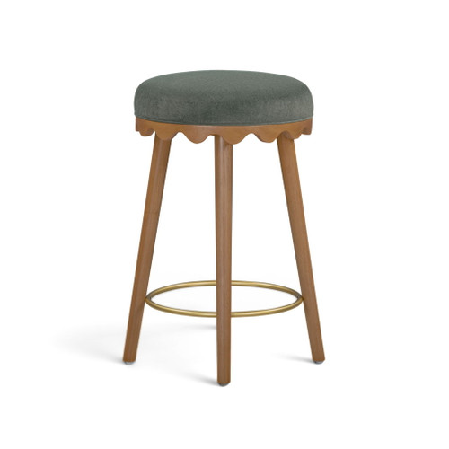 Oodle - Performance Vegan Mohair Light Walnut Stool