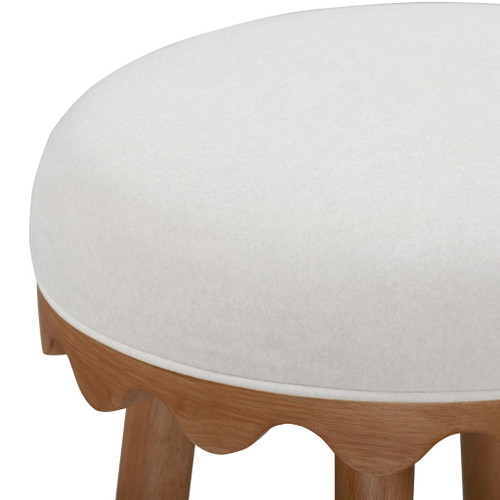 Oodle - Performance Vegan Mohair Light Walnut Stool