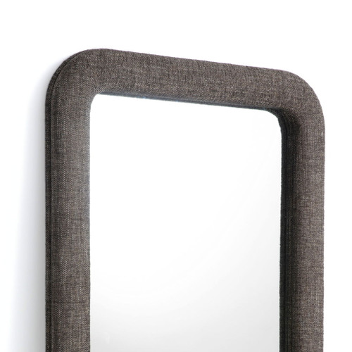 Heidi - Oversized Upholstered Floor Mirror In Textured Fabric