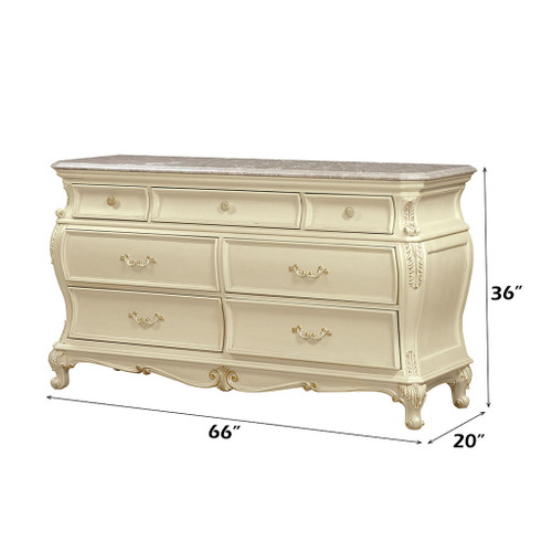 Chantelle - Dresser - Pearl White Finish