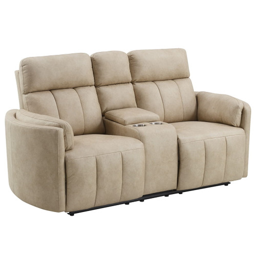 Elison - Motion Loveseat With Console & Storage