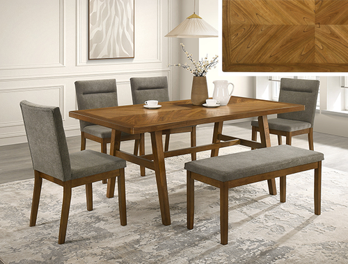 Linus Dining Room Set in Walnut 2163 by Crown Mark