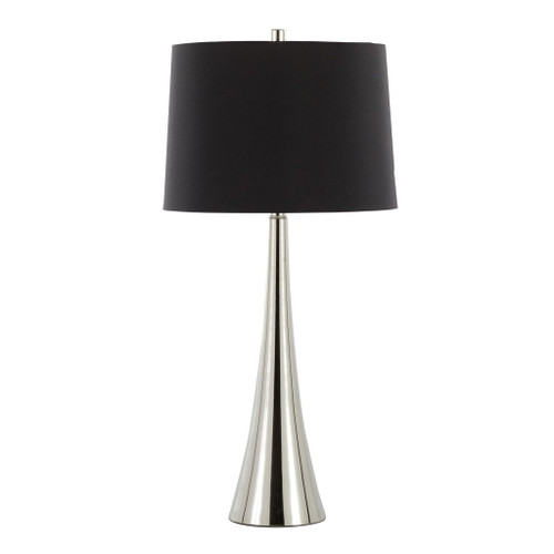 Diana - Contemporary Table Lamp (Set of 2) - Polished Nickel / Black Satin