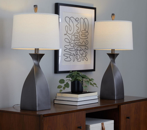 Curvo - Contemporary Polyresin Table Lamp (Set of 2)