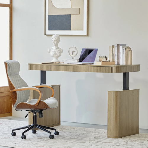 Baggio Seadrift Modern Fluted Electric Adjustable Standing Desk