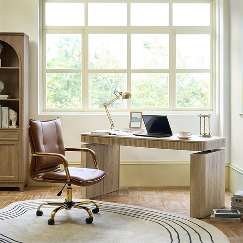Baggio Seadrift Modern Fluted Electric Adjustable Standing Desk Z6DKDZ0516-SFT-CS by K Home
