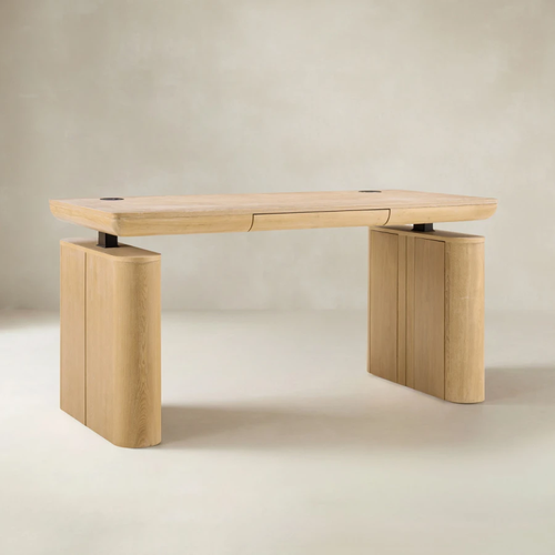 Emilio Oak Modern Electric Adjustable Standing Desk