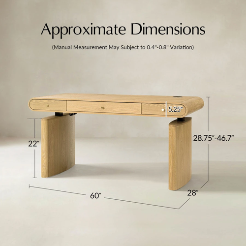 Louise Mid-Century Modern Electric Adjustable Standing Desk