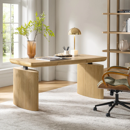 Elena Fluted Adjustable Standing Desk