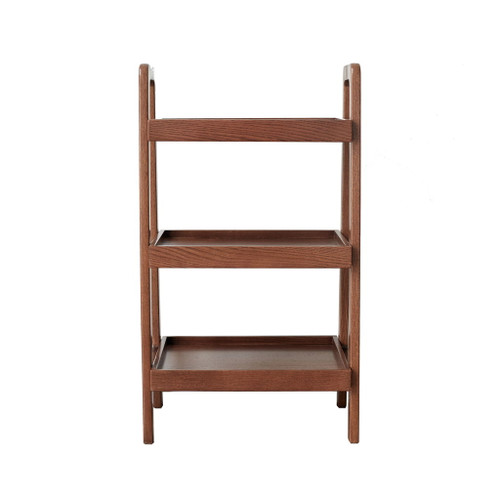 Premium Storage Organizer, 3-Tier Beech Shoe Rack For Entryway, Living Room - Walnut