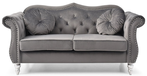 Stylish Flared Arm Loveseat