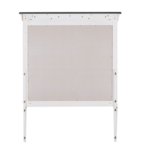 Allyson Park - Crown Mirror - Wirebrushed White / Charcoal