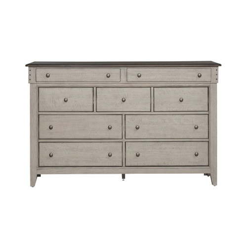 Ivy Hollow - 9 Drawer Dresser - Weathered Linen / Dusty Taupe