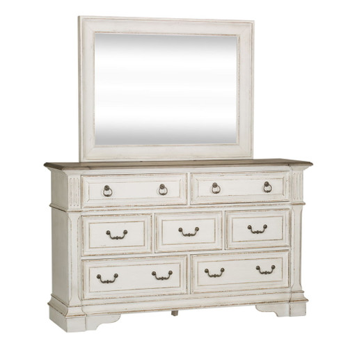 Abbey Park - Dresser & Mirror - Antique White