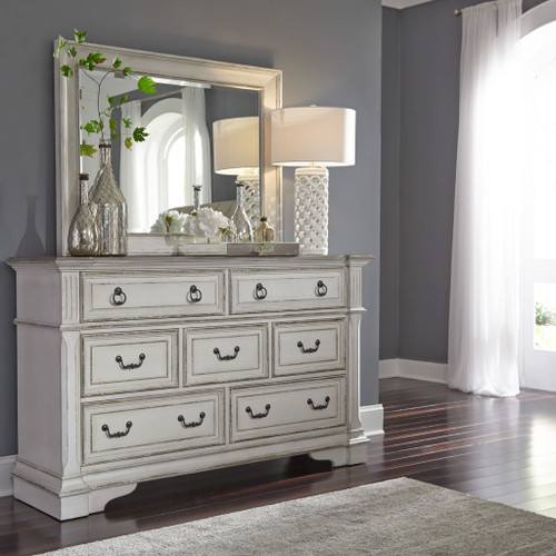 Abbey Park - 7 Drawer Dresser - Antique White