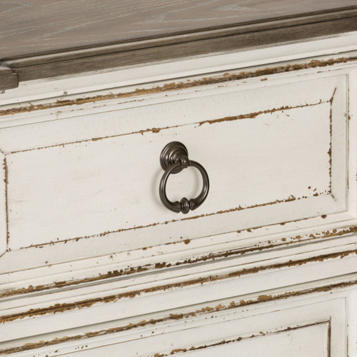 Abbey Park - 2 Drawer Nightstand With Charging Station - Antique White