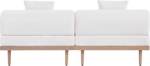 Laguna - 2 Piece Resilient Water Resistant Fabric 71" Outdoor Patio Armless Modular Loveseat
