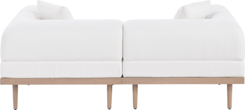 Laguna - 2 Piece Resilient Water Resistant Fabric 71" Upholstered Outdoor Patio Modular Loveseat