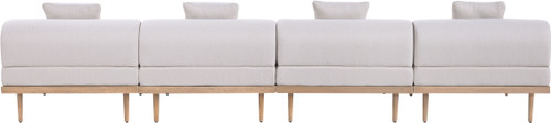 Laguna - 4 Piece 142" Upholstered Outdoor Patio Modular Armless Sofa