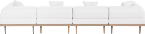 Laguna - 4 Piece Resilient Water Resistant Fabric 142" Upholstered Outdoor Patio Modular Sofa