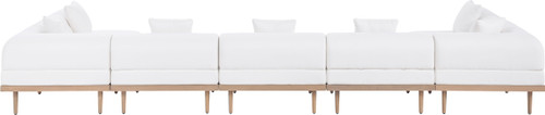Laguna - 7 Piece Resilient Water Resistant Fabric 142" Upholstered Outdoor Patio Modular Sectional