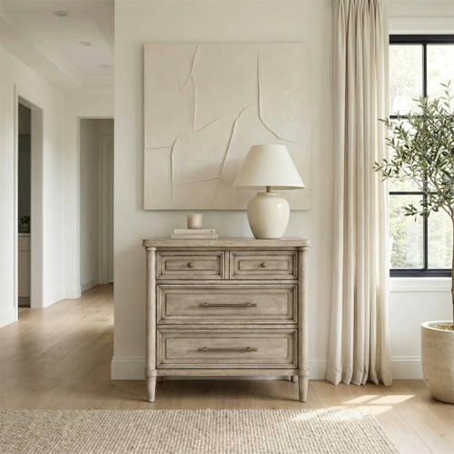 Rochelle Park - Nightstand With Charging Station - Smokey Taupe