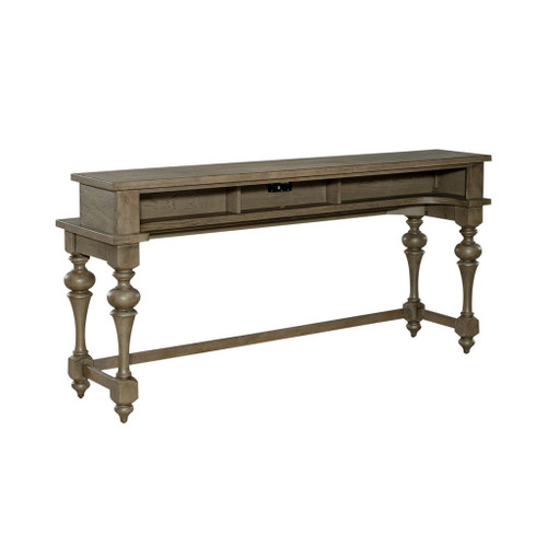 Americana Farmhouse - 4 Piece Console Set (Console 3 Stools) - Dusty Taupe