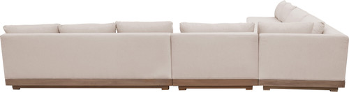 Solace - Olefin Fabric 5 Piece Outdoor Patio Modular Sectional