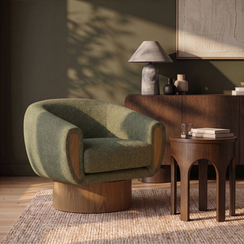 Avella - Interwoven Fabric Swivel Accent Chair