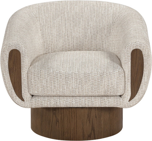 Avella - Interwoven Fabric Swivel Accent Chair