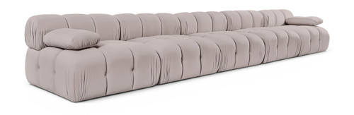 Orin - Velvet 5 Piece Modular Armless Sofa