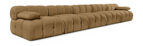 Orin - Velvet 5 Piece Modular Armless Sofa