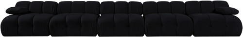 Orin - Velvet 5 Piece Modular Armless Sofa