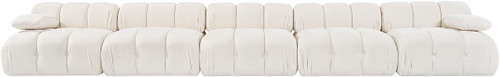 Orin - Velvet 5 Piece Modular Armless Sofa