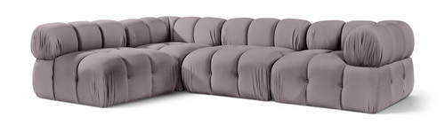 Orin - Fabric Velvet 4 Piece Modular Sectional