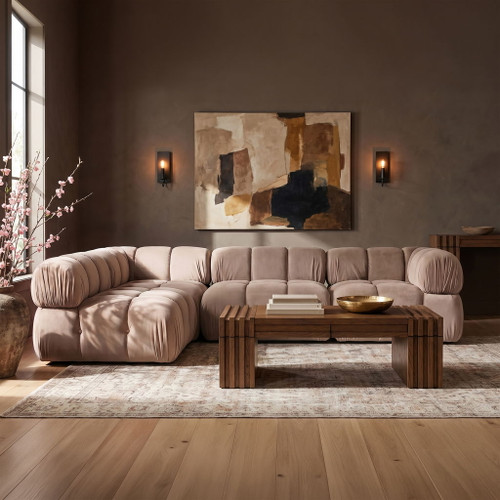 Orin - Fabric Velvet 4 Piece Modular Sectional