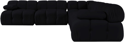 Orin - Velvet Fabric 5 Piece Modular Sectional