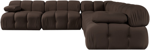Orin - Velvet Fabric 5 Piece Modular Sectional