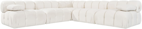 Orin - Velvet Fabric 5 Piece Modular Sectional