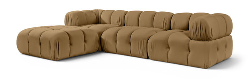 Orin - Velvet 4 Piece Modular Sectional With Chaise