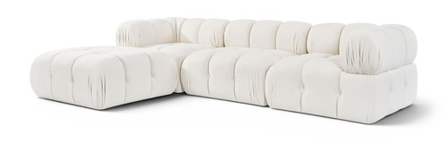 Orin - Velvet 4 Piece Modular Sectional With Chaise