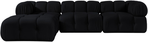 Orin - Velvet 4 Piece Modular Sectional With Chaise